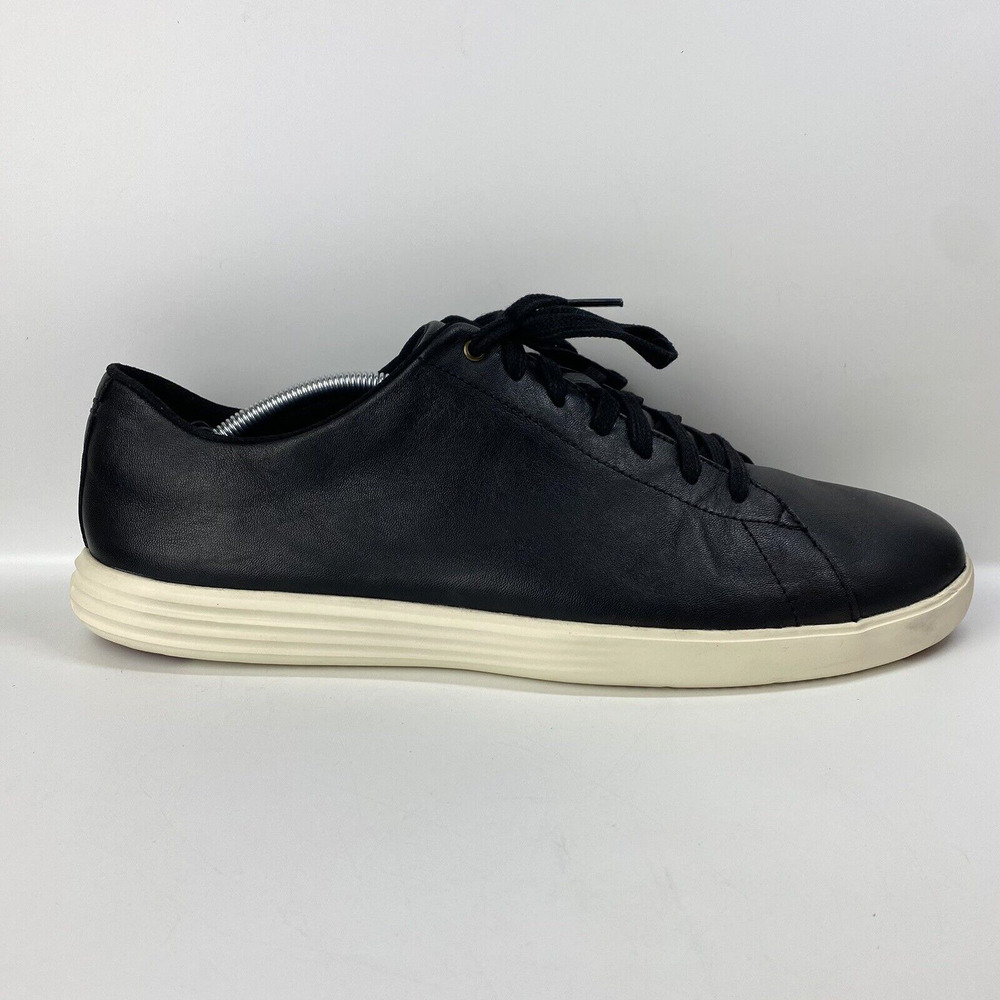 Cole Haan Grand Crosscourt II Mens Sz 12M Black Leather Tennis Shoes Sneaker
